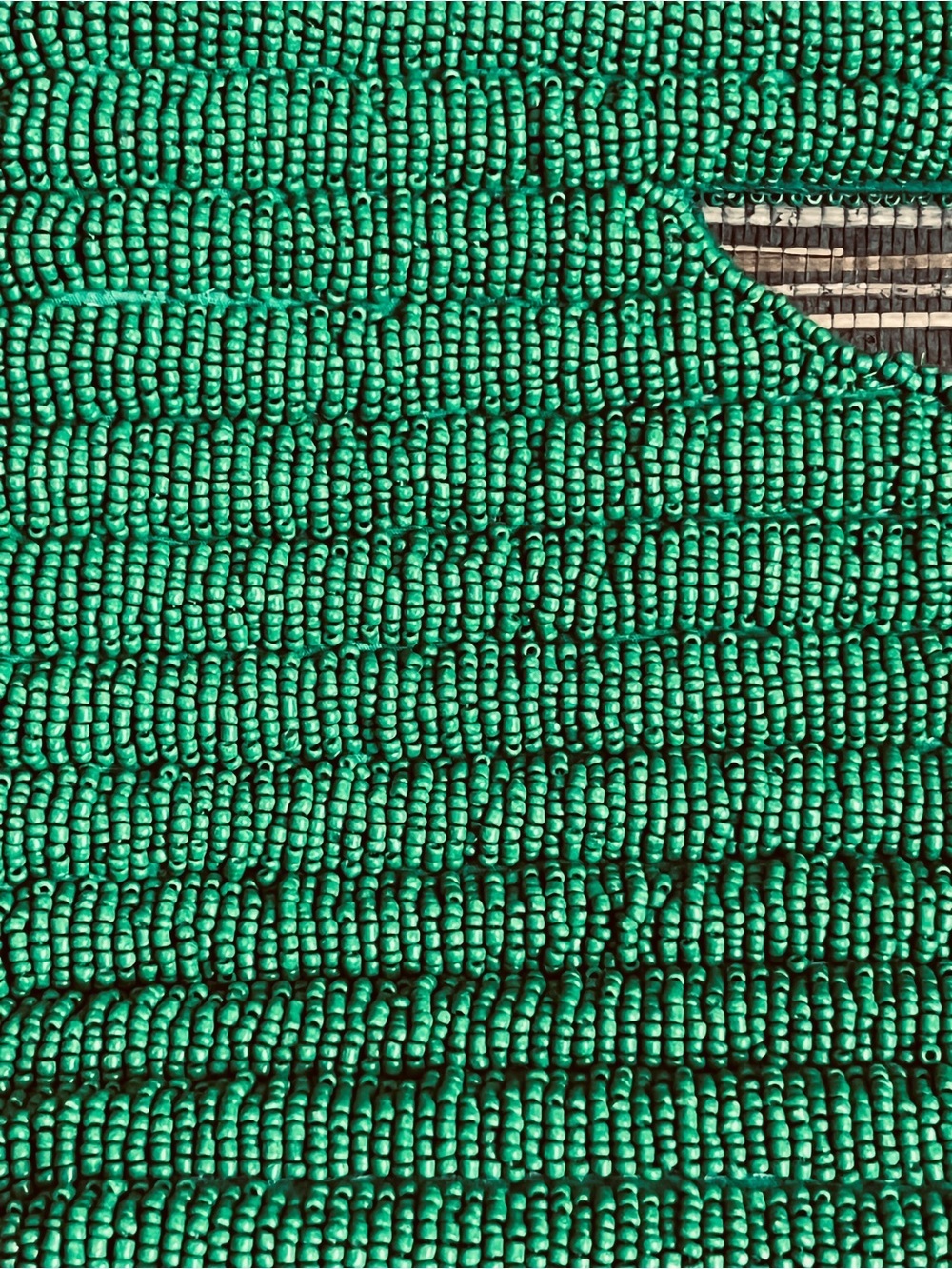 🆕 Antik Kraft Green Glass Beaded Clutch/Shoulder Bag/Crossbody w/Gold Chain - Picture 7 of 17